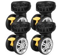 Healifty 4pcs Universal Suitcase Wheels Replacement Kit for Luggage Trolley Caster Wheels with Swivel Function Suitable for Travel Suitcases and Trunks