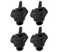 Healifty 4pcs Valve Stem Cap Stem Cover for Cars Motorcycles Leak-proof Use Plastic Finger Shape Creative Funny Classic Simple Design Car Tyre Dust Protection