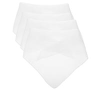 Healifty 4pcs Wear-resistant Dog Bandanas for Daily Life and Parties White Polyester Dog Handkerchiefs Providing Comfort and Protection Simple Decorative