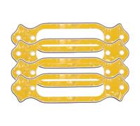 Healifty 4pcs Yellow Plastic Single Coil Pickup Frame Mounting Ring for Electric Guitar, Reducing Noise and Vibrations, Easy Installation, Suitable for Studio and Stage Use