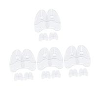 Healifty 4sets Adhesive Forefoot Cushions for Sandals Non Slip Gel Pads for Footwear Comfortable Half Insoles for Foot Protection for Women Transparent Design 3pairs*4