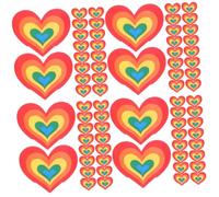 Healifty 4sets Heart Shaped Adhesive Bandages Breathable Wound Care Patches for Safe for Daily Use and Activities 30pcs*4