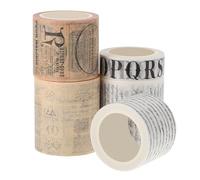 Healifty 5 Roll Vintage Gothic Lettering Diary Decoration Stickers Retro Prints for Scrapbooking DIY Crafts Journals and Planners with Material