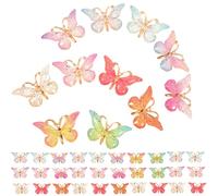 Healifty 50 Pcs DIY Butterfly Charms Butterfly Shaped Charm Assorted Color Plastic Resin Not Easy to Break Decorative Effect Unique Design Vivid Delicate Beautiful for Handmade Random Color