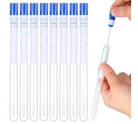 Healifty 50 Sets Disposable Oropharyngeal Sample Swabs Flocked Nasopharyngeal Specimen Swabs Specimen Collection Sticks with Tube Dental Nasal Oral Throat Swabs for Hospital Clinic 8CM Assorted Color