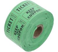 Healifty 500pcs Light Green Double Roll Raffle Tickets for Events, Class Rewards, and Fundraisers, 8.5cm Diameter, 5cm Thick Rolls for Entrance and Prize Drawings