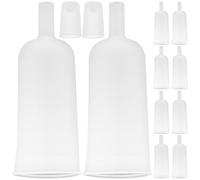 Healifty 50ml Plastic Ampoule Bottles with Dropper Caps, Funnel Head Liquid Dispenser for Essential Oils, Lab Chemicals, Travel, 50pcs Set
