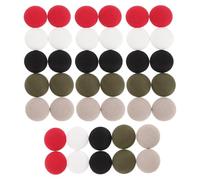 Healifty 50pcs 17mm Fabric Covered Baseball Cap Buttons Kit with Metal Shank, Round Hat Top Button Replacement for Cap Repair and Hat Making Supplies in Black, White, Khaki, Red, Army Green