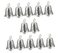 Healifty 50Pcs Alloy Small Bells for Jewelry Making and DIY Crafts Lightweight Retro Rattle Charms for Home Decor Hand Rattle Shaker and Holiday Ornament Accessories