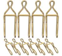 Healifty 50Pcs Antique Bronze Metal Clasps for Pocket Watch Chains, Iron Watch Chain Accessory Clips with Fork Hook Design, DIY Jewelry Findings for Crafting and Repair