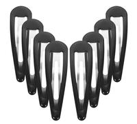 Healifty 50pcs Black Metal Hair Snap Clips for Women and Teens, Strong Grip and Durability, Classic and Fashionable Style, for Parties and Beaches