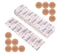 Healifty 50pcs Circle Plasters Small Self Wrap with Breathable Fabric for Wound Care, Practical Designed for Outdoor Activities and Knuckle Protection