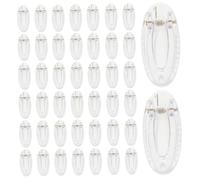 Healifty 50pcs Clip Base Plastic Hair Accessory Base for Handmade Hairpin Making Single Prong Hair Barrette DIY Crafting for Painting Projects