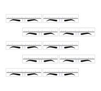 Healifty 50pcs Disposable Pvc Eyebrow Measuring Rulers Peel-off Stickers, Blue Brow Template Stencil for Precise Eyebrow Shaping and Makeup Application in Beauty Tools