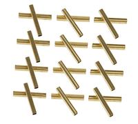 Healifty 50pcs DIY Brass Tubes for Bracelet Necklace and Earring Making Hollow Square Craft Tubing Brass Easy to Process Jewelry Materials for Custom Designs
