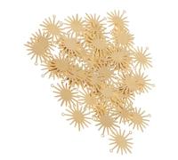 Healifty 50pcs DIY Double Sunflower Charm Pendants Craft Jewelry Accessories for Bracelets Necklaces Earrings and Home Decor