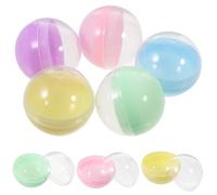 Healifty 50Pcs Fillable Round Balls Capsules for Vending Machines 2In Translucent Macaron Color Plastic Toy Containers Party Favors Diy Craft Supplies
