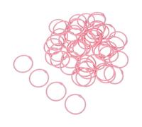 Healifty 50pcs Flash Card Clips Index Cards Metal Keychain Metal Loose Leaf Rings Pink
