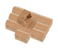 Healifty 50pcs Folding Box Small House Shaped Treat Box for Birthday Party Supplies for Wedding Christmas Cookie Packaging