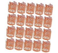 Healifty 50Pcs Halloween Web Candle Wraps Decorative Paper Lampshades for LED Candles Table Decoration for Parties and Events Safe and Design
