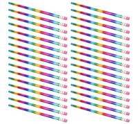 Healifty 50pcs HB Wooden Pencils with Erasers for and Students - Smooth Writing and Drawing Pencils for School, Classroom, and Learning Use