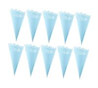 Healifty 50pcs Lace Paper Petal Cones for Wedding Versatile Confetti Holders for Bridal Showers Festivals for Flower Petals Snacks Celebrations