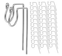 Healifty 50pcs Metal String Light Hanging Hooks Outdoor Gutter Hangers for Christmas Lights and Rustproof for Home
