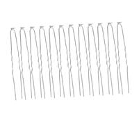 Healifty 50pcs Metal U-shaped French Hair Pins for Women Silver Hair Bun Forks for Thick and Thin Lightweight Bridal Accessories for Elegant Updo Styling