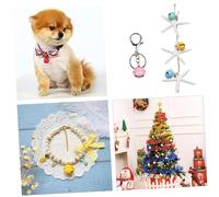 Healifty 50pcs Mixed Color Metal Bells with Large Decorative Pet Collar Bell Pendants for Party Decor DIY Crafts Home Christmas and Year Accessories