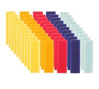 Healifty 50pcs Multi-Purpose Hook and Loop Adhesive Strips Strong Self-Adhesive Shoe Fastener Tape Nylon Sticky Strips for Shoes and Household Use Random Color