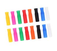 Healifty 50pcs Multicolored Silicone Straw Tips Covers for Stainless Steel Straws Reusable Heat Resistant Protective Nozzles with Soft Mouth Contact Suitable for Bubble Tea and Random Color