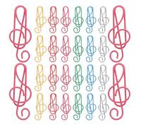 Healifty 50pcs Music Note Shaped Metal Paper Clips for Document Paper Office File Clips Creative Cartoon Style Clamp for School and Office Use Random Color