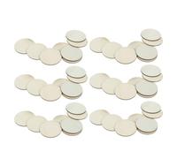 Healifty 50pcs Natural Wood Slices Round Wood Cutouts Keychain Blanks Beige Blank Canvas Crafting Unique Wooden Circles Home Decor Party Ornaments DIY Projects