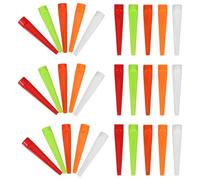 Healifty 50pcs Plastic Golf Ball Tees Flat Design Environmentally Friendly Golf Training Tees Suitable for Practice and On-course Use Random Color