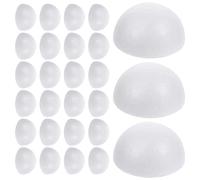 Healifty 50Pcs Polystyrene Half Foam Balls 2.4 Inch Semicircle Craft Accessories for DIY Flower Arrangements Kids Painting Educational Toys Christmas Party Decorations
