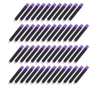 Healifty 50Pcs Purple Erasable Ink Cartridges for Fountain Pens, Student Writing Practice Pen Ink Refills with High Absorption for School and Calligraphy Use
