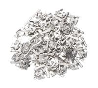 Healifty 50pcs Silver Graduation Doctor Hat Pendant Charms for Jewelry Making with Fine Workmanship Creative Alloy Graduation Cap Tassel Accessories and Bracelet DIY