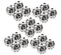 Healifty 50pcs Small Metal Alloy Beads for Jewelry Making Wear-Resistant Round Spacer Beads with Smooth Surface for Bracelet Necklace Crafting and DIY Accessories