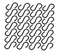 Healifty 50pcs Small Metal S Hooks for Hanging Clothes Kitchenware Bags Multipurpose Wardrobe Organizers Home Hooks for Bathroom Bedroom Office Garage Storage