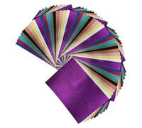 Healifty 50pcs Sparkly Paper Craft Paper A4 Glitter with Resist Fading Smooth Comfortable Feel Unique Design and Luxurious Touch for Crafting Flowers and Crafts Random Color