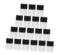 Healifty 50pcs Transparent Glass Essential Oil Bottles Portable Travel Sub-packing Containers for Cosmetics Shampoo Body Wash Lightweight for Vacation Camping Business Trips
