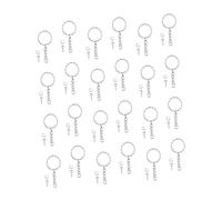 Healifty 50pcs Twisted Round Key Rings with Chain and Screw for DIY Metal Keychain Making Sturdy Key Holders for Men and Women Creative Unique Design