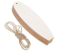 Healifty 50pcs Unfinished Hanging Wood Sign Surfboard Cutouts Wooden Shapes for Crafting Sturdy Structure Creative DIY Design Beige Wood Painting Craft to Inspire Imagination for Rooms