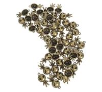 Healifty 50pcs Vintage Alloy Alien Pendant Charms DIY Jewelry Accessories for Necklace Bracelet Making Retro Metal Decorative Pendants for Fashion Jewelry