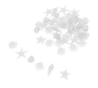 Healifty 50pcs White Noctilucent Resin Rocks Aquarium Stone Glowing Fish Tank Decorations Ocean Theme Compact Gravel for Freshwater and Marine Aquariums