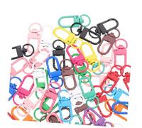 Healifty 50Pcs Zinc Alloy Swivel Snap Hooks Mixed Color Lobster Claw Clasps Keychain Clips for DIY Crafts Purse Backpacks Dog Collars Luggage Straps Resistant