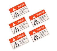 Healifty 5pcs 60x40mm Electrical Hazard Warning Stickers, High Voltage Safety Labels with Vinyl Adhesive, Anti-electric Shock Sign for Industrial and Electrical Safety Compliance