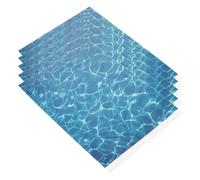 Healifty 5pcs Artificial Water Sheet for Micro Landscape Diy, Sand Table River Tile Adhesive Backing, Model Train Stream Basing Scenery Decor for Outdoor Miniature Craft