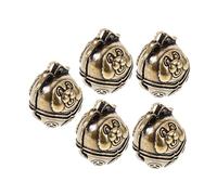 Healifty 5pcs Brass Pet Collar Bells for Cats and Dogs Retro Style Jingle Pendants Multipurpose DIY Ornaments Charming Accessories for Pet Collars and Crafting