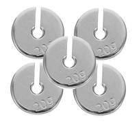 Healifty 5pcs Chrome Plated Steel Slotted Mass Weights for Middle School Physics Experiments Polished Surface Lab Slotted Weights for Mechanics Education and Compatibility